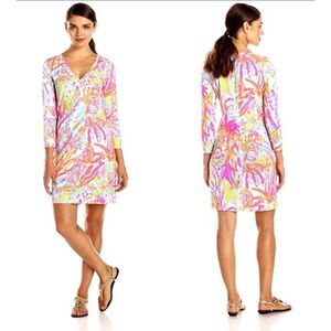 Lilly Pulitzer Scuba Christie Dress XS 100% Pima Cotton beach vacation modern